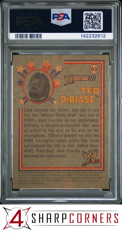 2007 TOPPS WWE HERITAGE III #82 TED DiBIASE HOF PSA 10 view 2