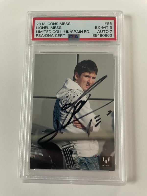 2013 Icons Lionel Messi Limited Coll-UK/Spain Ed. AUTO PSA/DNA view 2