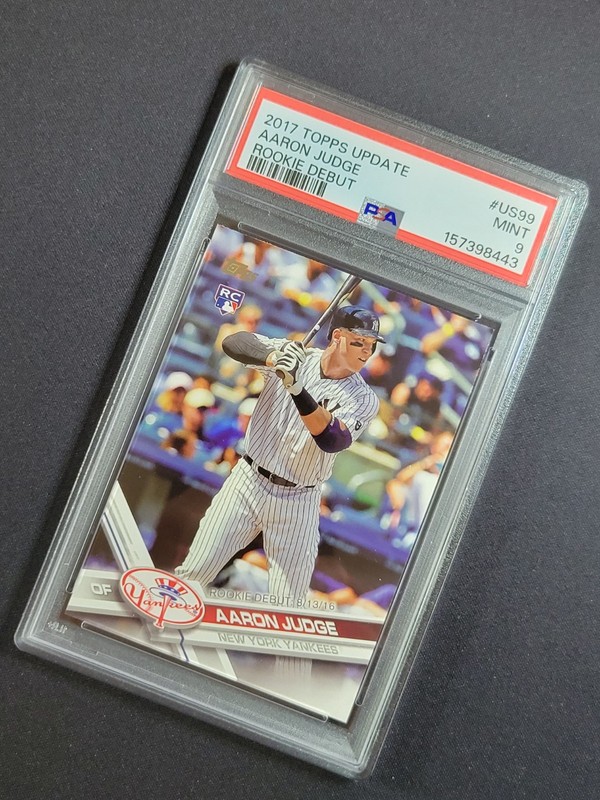 2017 Topps Update Aaron Judge Rookie Debut PSA 9 MINT New York Yankees view 2