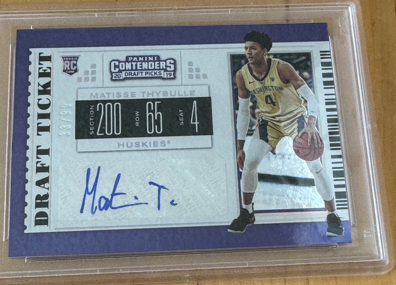 2019-20 Contenders Draft Picks College Ticket AUTO Matisse Thybulle #74 PSA 8 view 2