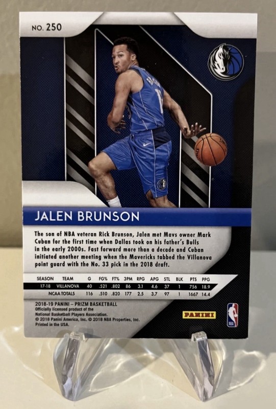 2018-19 Panini Prizm -  Jalen Brunson #250 (RC) CHASER PACK! FINALS MVP? READ view 2