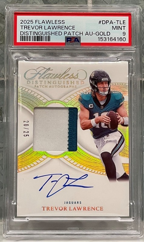 2025 Flawless Distinguished Patch Auto Gold /25 Trevor Lawrence #DPA-TLE PSA 9