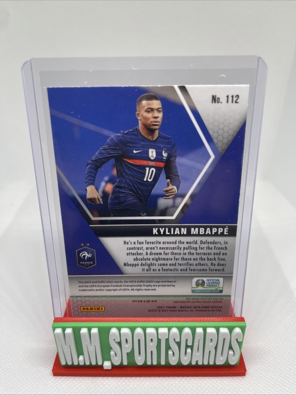 2021 Panini Mosaic UEFA Euro 2020 - Kylian Mbappe #112 Silver Mosaic Prizm view 2
