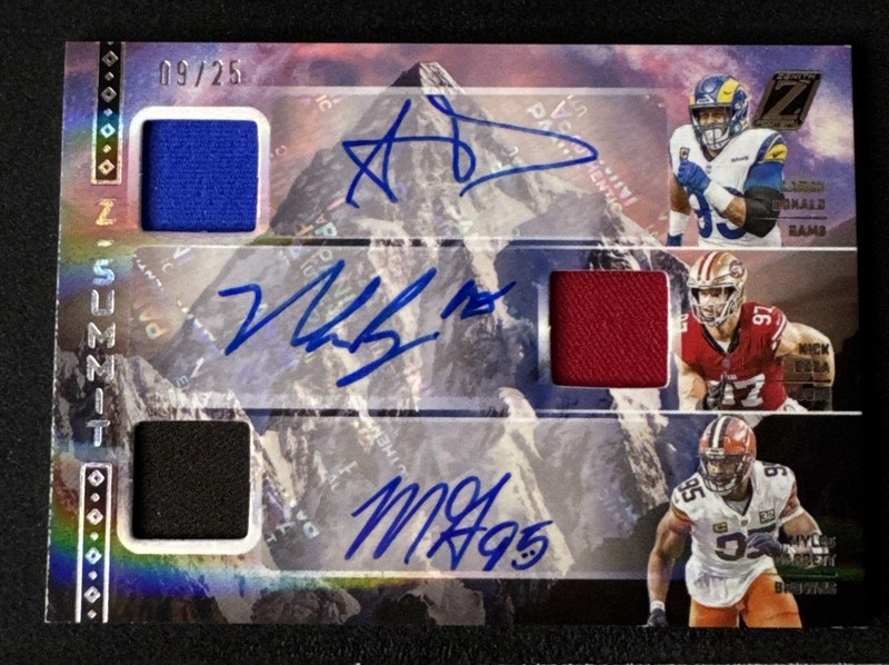 2024 Zenith Summit Patch Auto Myles Garrett Aaron Donald Joey Bosa #’d /25