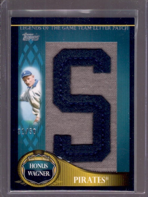 HONUS WAGNER 2009 Topps Legends of the Game # LGTLP-HW Team Letter Patch #31/50