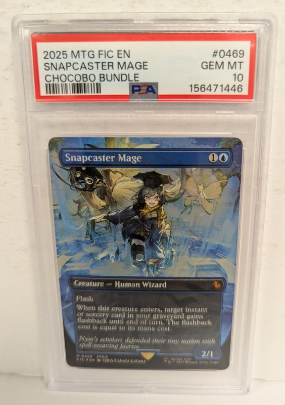 2025 Magic The Gathering FIC EN #0469 SnapCaster Mage Chocobo Bun. PSA 10 view 1
