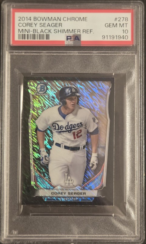 2014 Bowman Chrome Mini Black Shimmer Corey Seager #278  PSA 10 GEM MINT RC