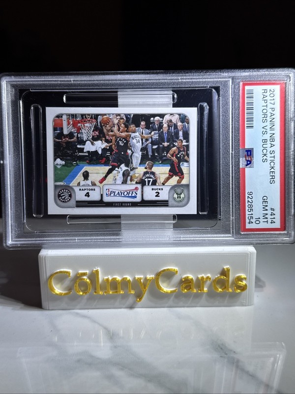 2017 Panini NBA Stickers #414 Bucks Giannis vs Raptors DeRozan - PSA 10 - POP 2