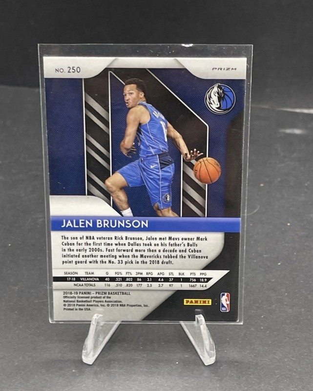 2018-19  Prizm - Jalen Brunson GREEN #250 (RC) CHASER PACK! FINALS MVP? READ view 2