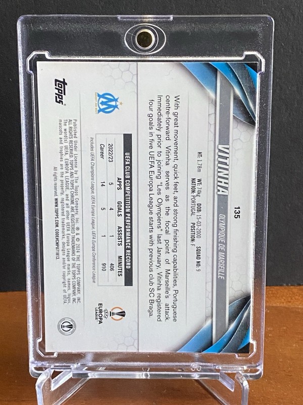 2023-24 Topps Chrome UEFA Club Competitions - Vitinha #135 Red Refractor /5 PSG view 2