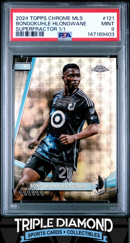 2024 Topps Chrome MLS Bongokuhle Hlongwane Superfractor #1/1 PSA 9 L328