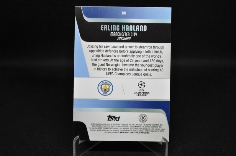Erling Haaland 2025-26 Topps UCC Flagship #181 Base view 2