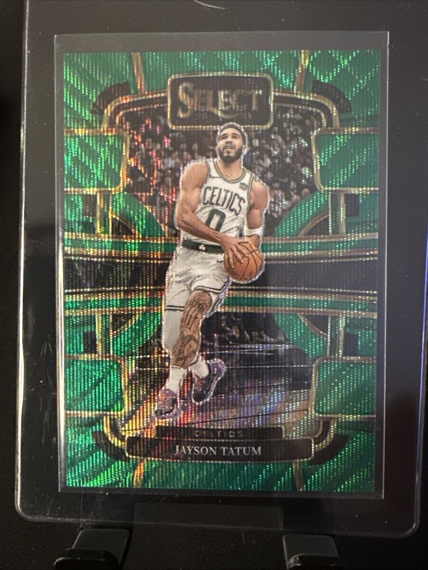 2023-24 Panini Select - Concourse Jayson Tatum #45 Green Wave Prizm /50
