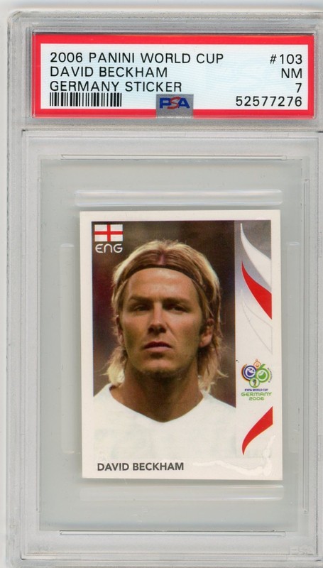 2006 Panini World Cup Germany Sticker - #103 David Beckham England - PSA 9 Mint