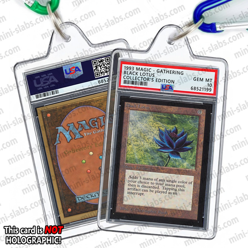 Black Lotus, 1993 Magic Gathering Collector's Edition MTG | Mini ƤSA 10 Keychain