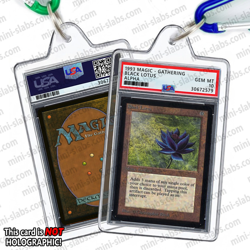 Black Lotus, 1993 Magic Gathering Alpha Edition MTG | Mini ƤSA 10 Keychain