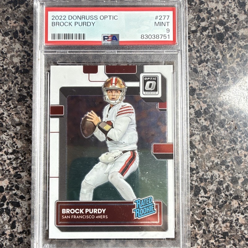 Panini 2022 Donruss Optic Rated Rookie #277 Brock Purdy PSA 9 49ers