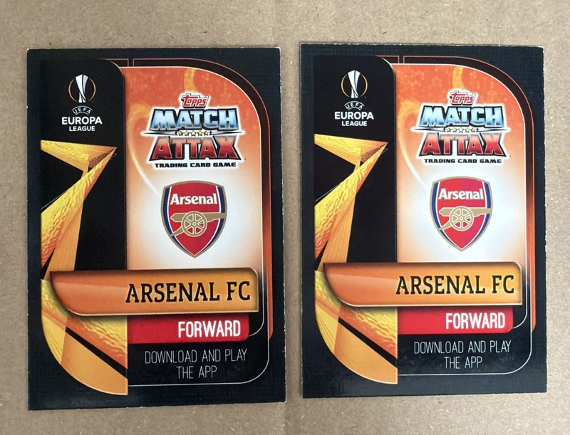 2 x Bukayo Saka Arsenal Match Attax Extra Rookie Cards RC 2019/20 variants  view 2
