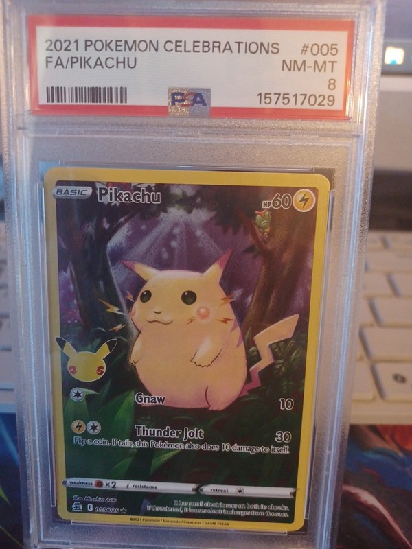 Pikachu 005/025 Celebrations Holo Graded Psa 8 