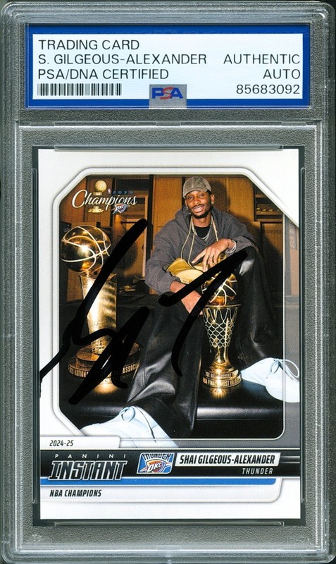 Shai Gilgeous Alexander Signed Panini Instant #30 NBA Champions Auto PSA DNA view 2