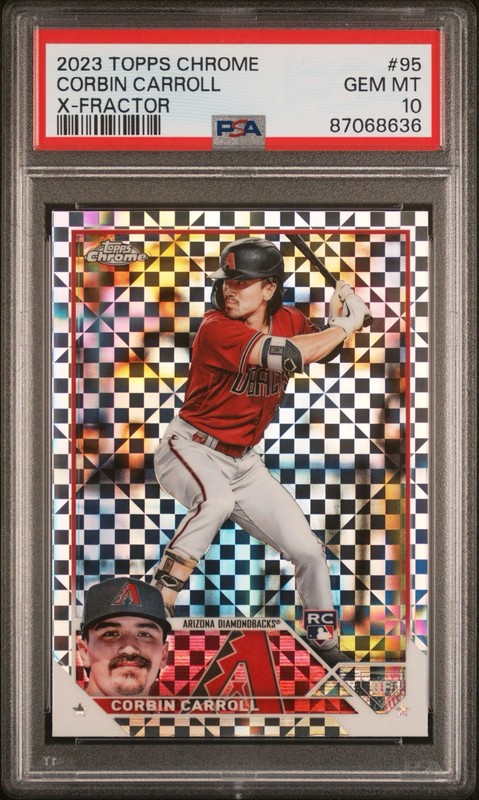 2023 Topps Chrome - Corbin Carroll #95 X-Fractor (RC) Psa 10