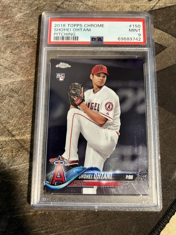 2018 Topps Chrome Shohei Ohtani RC #150 White Jersey Angels PSA 9