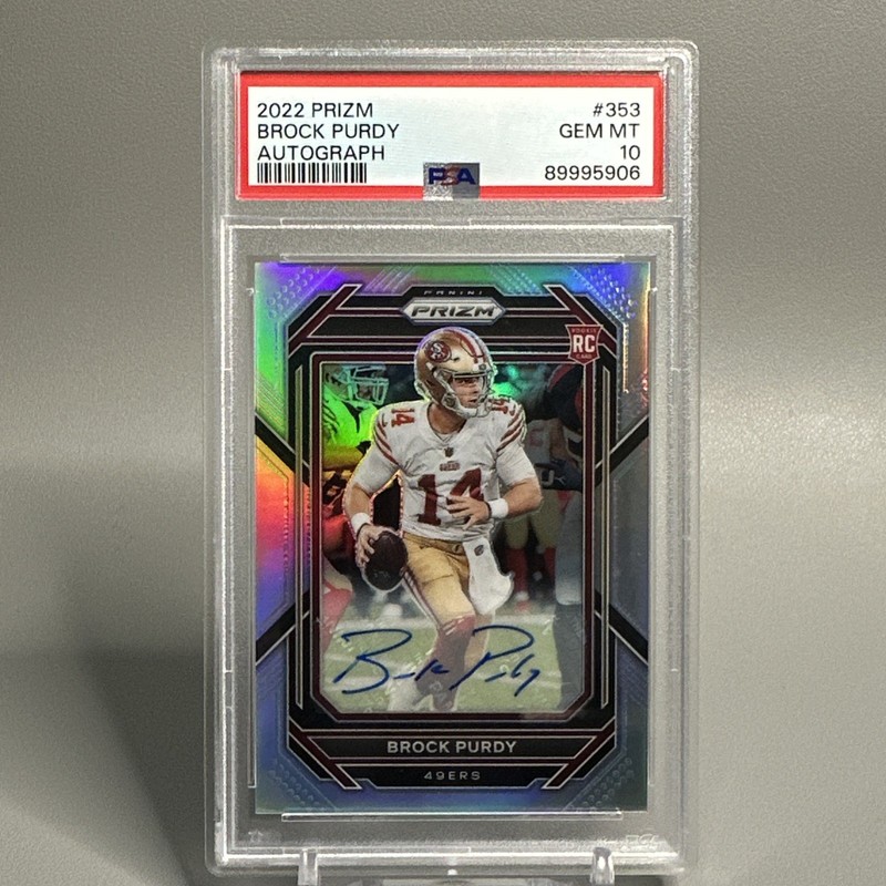 2022 Panini Prizm Brock Purdy Rookie Autograph Silver #353 Auto PSA 10 Gem Mint