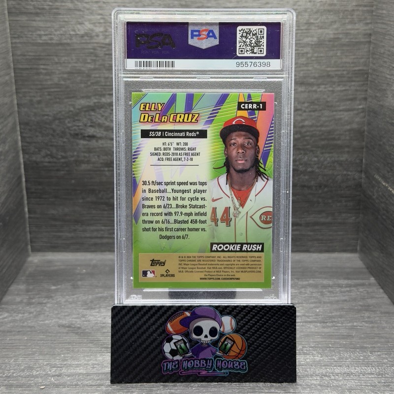 2024 Topps Chrome All Etch Rookie Rush Elly De La Cruz Reds PSA 10 #CERR-1 (RC) view 2
