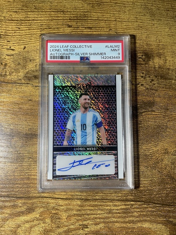 Lionel Messi 2024 Leaf Collective Auto /3 SSP PSA 9