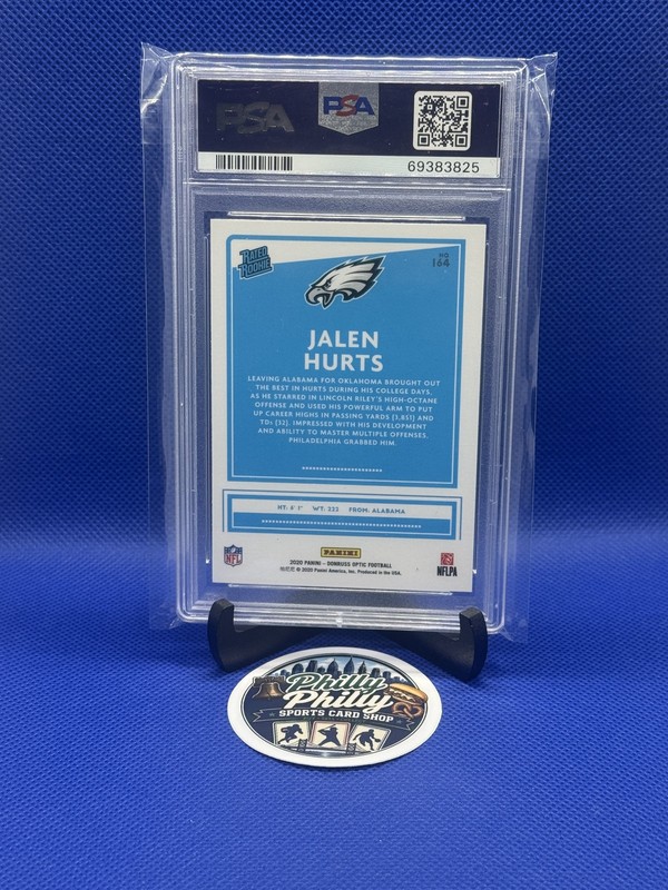 2020 DONRUSS OPTIC FOOTBALL #164 JALEN HURTS RC PSA 10 view 2
