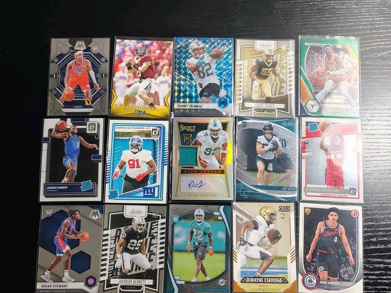Huge NBA NFL Rookie Card Lot, Rookie Patch Auto Numbered /99, All Rookies view 1