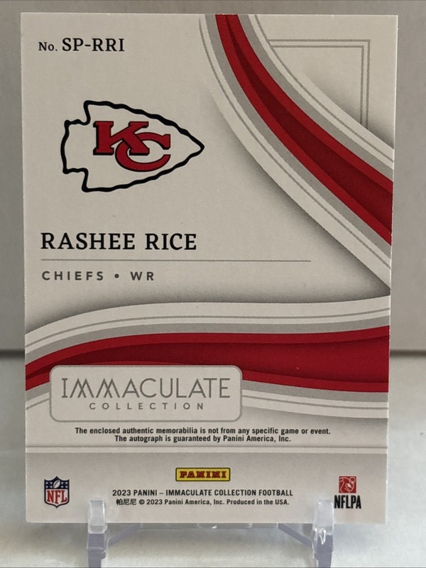 2023 IMMACULATE RASHEE RICE RC JERSEY PATCH AUTO /99 - SP view 2
