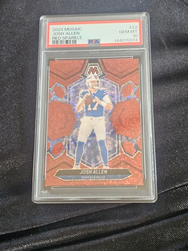 2024 Mosaic Josh Allen Red Sparkle Psa 10