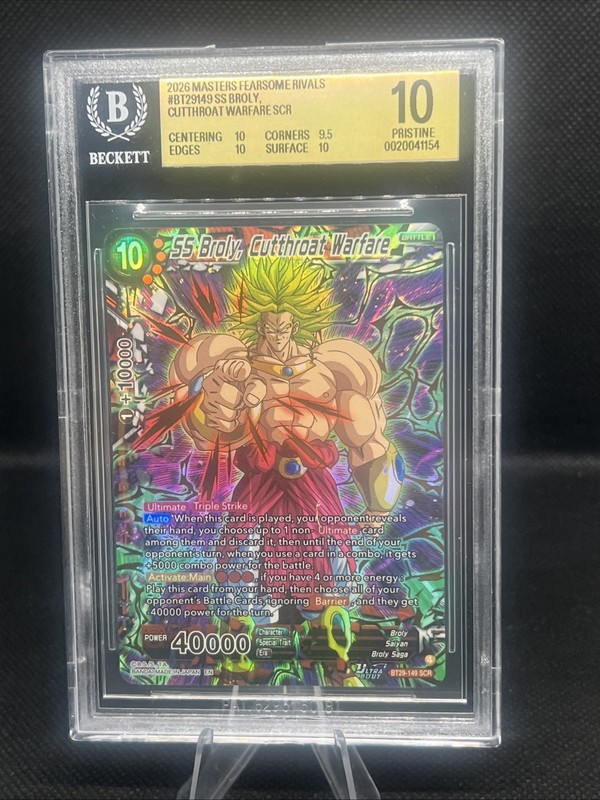 BGS 10 Dragon Ball Super SS Broly, Cutthroat Warfare BT29-149 Foil SCR