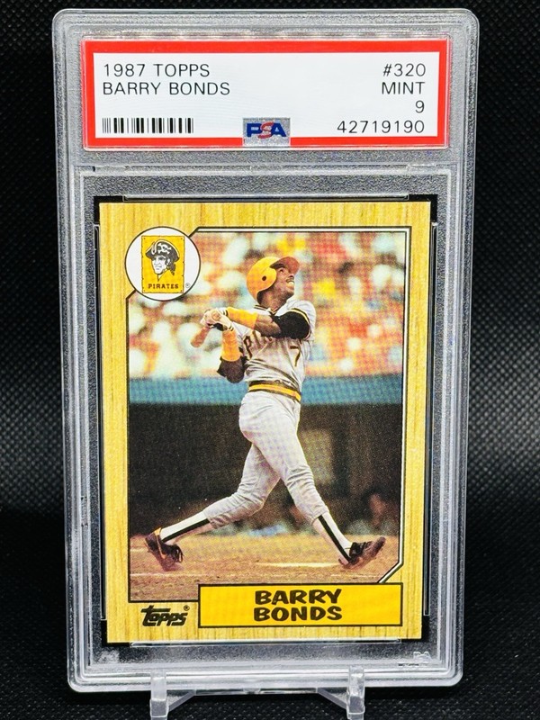 1987 Topps Barry Bonds #320 Rookie PSA 9 Mint Pirates Giants RC
