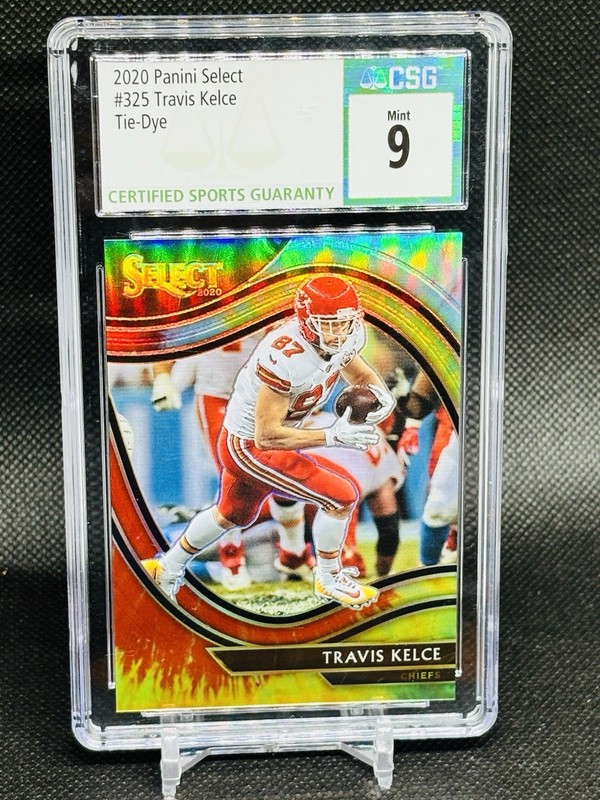 2020 Panini Select Travis Kelce #325 Tie-Dye Prizm /25 Kansas City Chiefs CSG 9