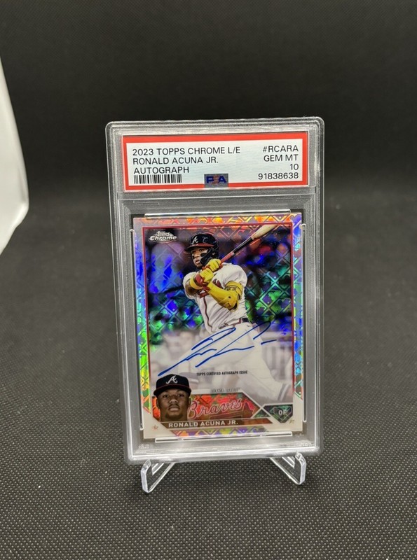 Ronald Acuna Jr 2023 Topps Chrome Logo Edition Auto PSA 10💎