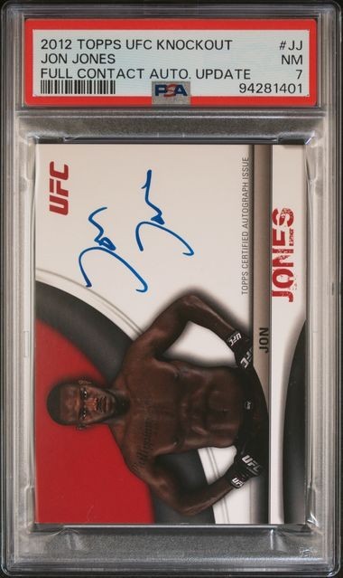2012 Topps UFC Knockout Jon Jones On Card Auto (PSA POP 1, Highest Grade)