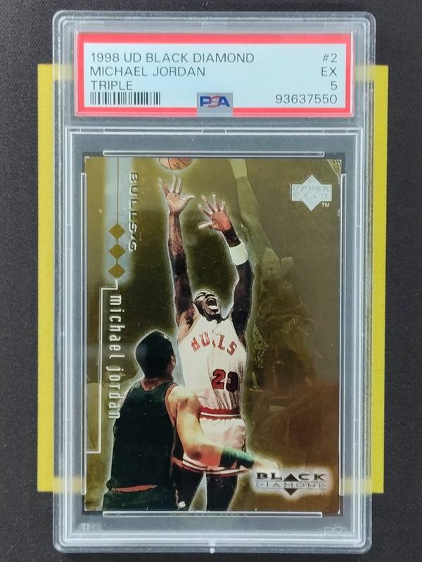 1998-99 UD Black Diamond #2 Michael Jordan triple diamord 0656/1500 PSA5 FCYC1