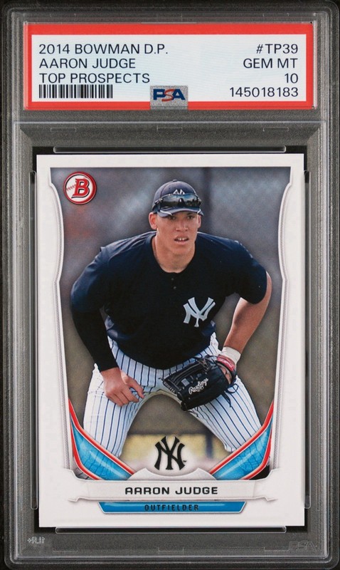 2014 BOWMAN DRAFT PICKS TOP PROSPECTS #TP39 AARON JUDGE RC PSA 10 view 2