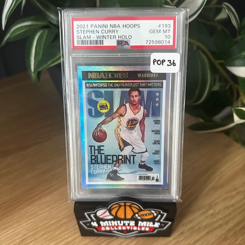 2021 Panini NBA Hoops #193 Stephen Curry SLAM Holo PSA 10