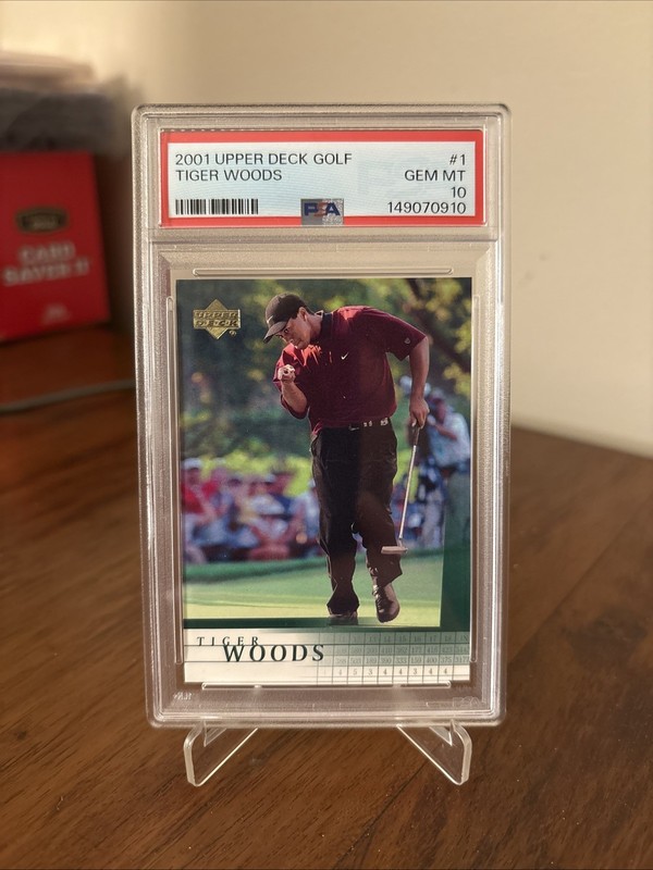 2001 Upper Deck Tiger Woods 1 PSA 10 Freshly Graded