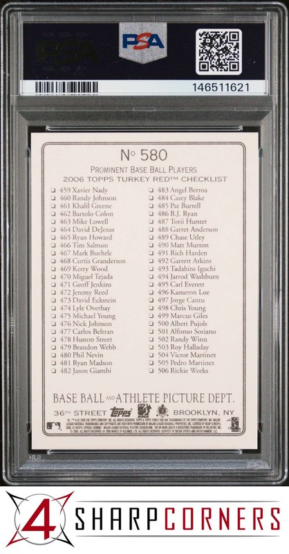 2006 TOPPS TURKEY RED #580 DEREK JETER YANKEES HOF CHECKLIST PSA 10 view 2