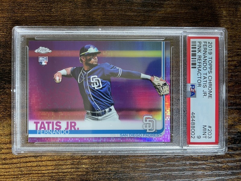 2019 Topps Chrome Fernando Tatis Jr. - Pink Refractor PSA 9 - RC - Padres