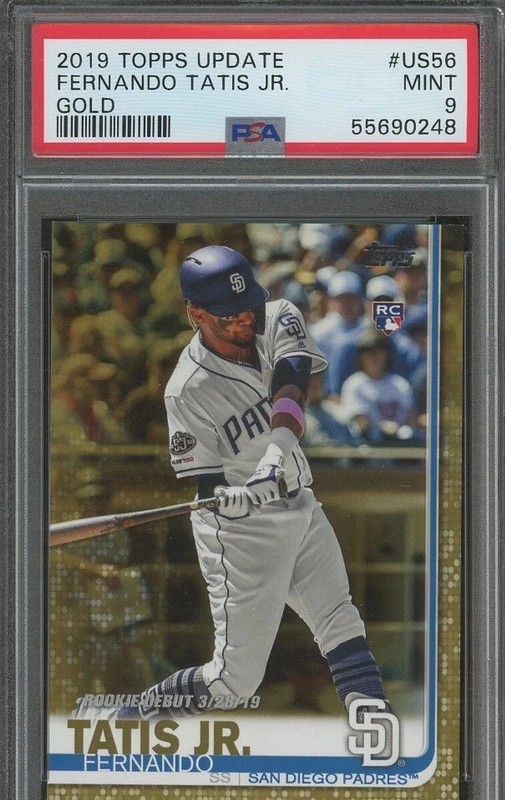 2019 Topps Update Gold #US56 Fernando Tatis Jr. Padres RC Rookie /2019 PSA 9