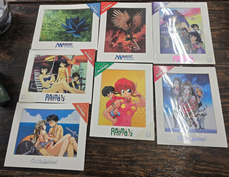 Lot Of 13 Chroma-Cel Animation Cel Artwork Magic The Gathering Black Lotus