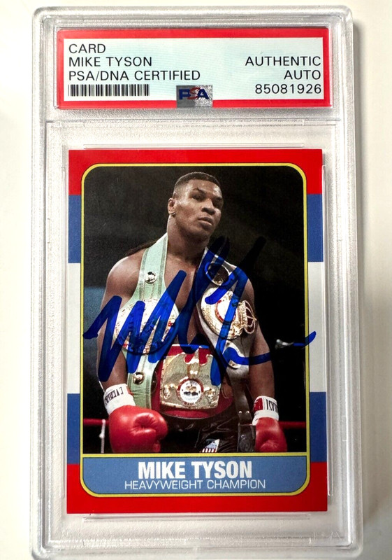 Iron Mike Tyson Autographed 1986 Set Style Card  PSA/DNA Authentic Auto