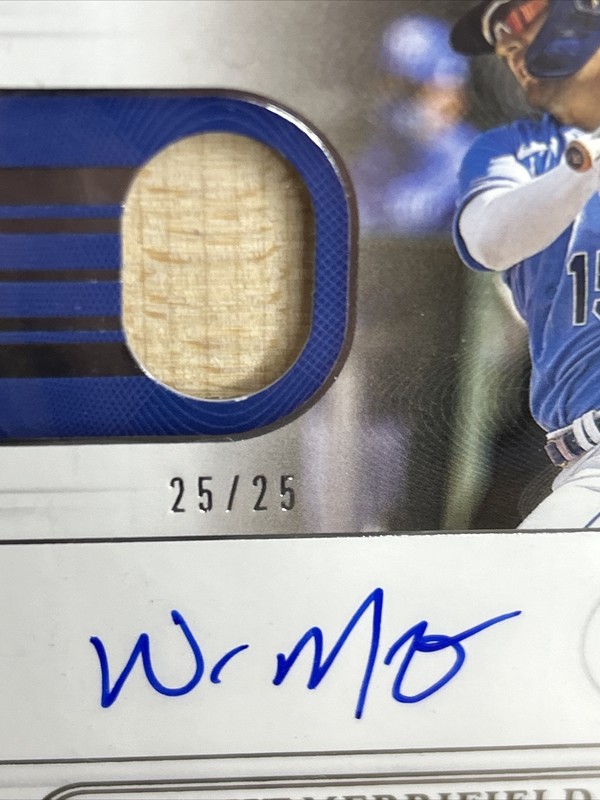 2021 National Treasures Treasured Bat Auto #37 Whit Merrifield #25/25 view 2