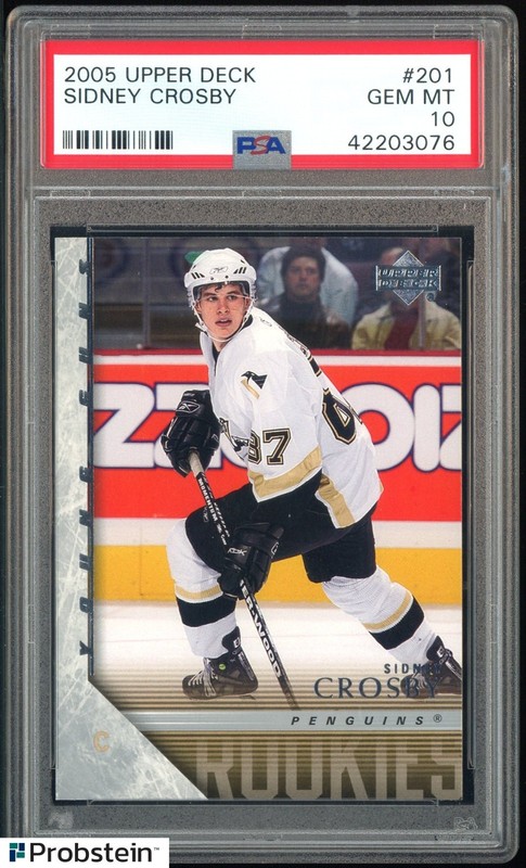 2005-06 Upper Deck Hockey Young Guns #201 Sidney Crosby RC Rookie PSA 10