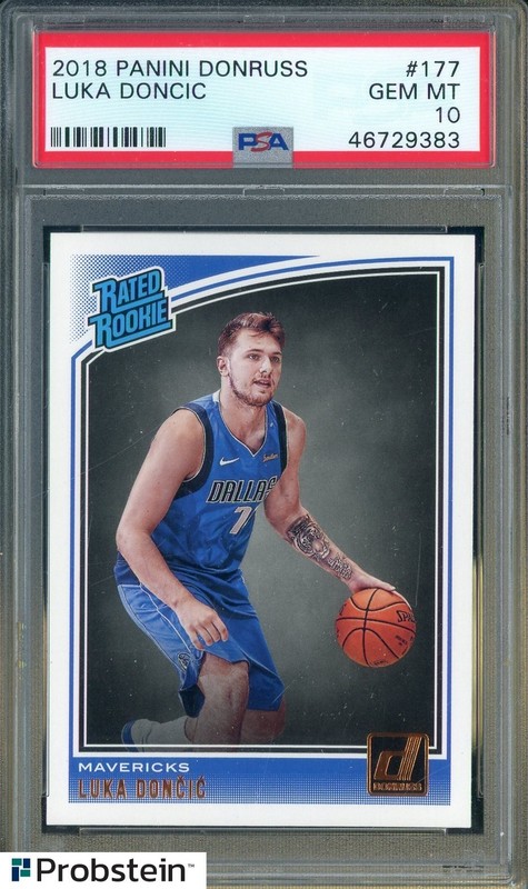 2018 Donruss #177 Luka Doncic Dallas Mavericks RC Rookie PSA 10 GEM MINT